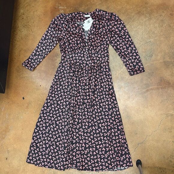 Sandro Long Sleeve Maxi Dress M - Picture 1 of 7